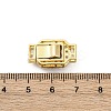 Rectangle Brass Micro Pave Clear Cubic Zirconia Box Clasps KK-G505-36G-01-3