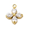 304 Stainless Steel Micro Pave Cubic Zirconia Pendants STAS-U042-06G-05-1