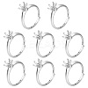 8Pcs Brass Adjustable Ring Findings KK-ME0003-98-1