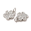 Rack Plating Brass Micro Pave Cubic Zirconia Charms X-KK-F851-07P-2