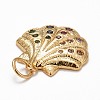 Rack Plating Brass Micro Pave Colorful Cubic Zirconia Pendants KK-M229-13G-3