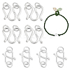8Pcs 2 Styles 925 Sterling Silver Hook and S-Hook Clasps STER-PH0001-83-1