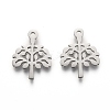 Non-Tarnish 304 Stainless Steel Pendants LS-STAS-L245-012B-P-1