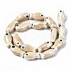 Handmade Porcelain Ceramic Beads Strands PORC-T006-03K-2