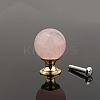Metal & Natural Rose Quartz Drawer Knobs PW-WG57F80-02-1