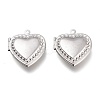 Tarnish Resistant 316 Stainless Steel Locket Pendants STAS-Z010-02-1