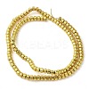 Electroplated Natural Lava Rock Beads Strands G-L606-C02-01A-3
