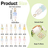 48Pcs 12 Styles Acrylic & Natural Pearl Flower Connector Charms PALLOY-CW00008-4