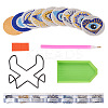 DIY Diamond Painting Evil Eye Theme Cup Mat Kits DIY-TAC0028-02-3