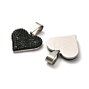 201 Stainless Steel Clay Pendants STAS-R166-02E-P-2