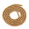 Electroplated Synthetic Non-magnetic Hematite Beads Strands G-H027-C01-01-3