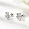 Flower 304 Stainless Steel Stud Earrings EJEW-G453-09P-2