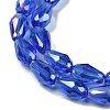 Transparent Electroplate Glass Beads Strands EGLA-N013-T10mm-B11-3