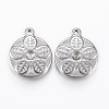 Tarnish Resistant 304 Stainless Steel Pendant Rhinestone Settings STAS-H420-59P-1