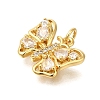 Rack Plating Brass Micro Pave Cubic Zirconia Pendants ZIRC-F142-15D-G-2