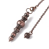 Rack Plating Brass Cable Chain Pointed Dowsing Pendulums HJEW-G016-02R-3