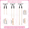 3Pcs 3 Style PU Leather Curb Chain Bag Straps FIND-WR0010-42B-2