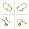 Brass Screw Carabiner Lock Charms LS-KK-T047-07G-4