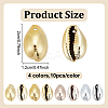 20Pcs 2 Colors UV Plated Freshwater Shell Pendants SHEL-HY0001-07-2