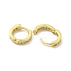 Brass Micro Pave Cubic Zirconia Hoop Earring EJEW-C088-13A-G-2