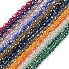 Transparent Electroplate Glass Beads Strands EGLA-N013-T6mm-B-M-1