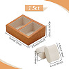 Wooden Double Watch Jewelry Display Stands ODIS-WH0099-48-2