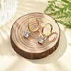 Ion Plating(IP) 304 Stainless Steel Micro Pave Cubic Zirconia Hoop Earrings STAS-R004-06G-02-2