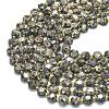 Natural Fluorescent Syenite Rock(Glow under UV Light) Beads Strands G-C116-A18-02-3