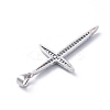 Brass Micro Pave Cubic Zirconia Pendants ZIRC-G159-02P-04-2