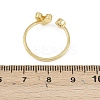 Brass Micro Pave Cubic Zirconia Open Cuff Rings for Women RJEW-K308-02B-G-3