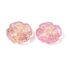Baking Paint and Golden Metal Enlaced Glass Beads GL-CBA1477-16A-2