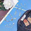 200Pcs 4 Styles Spray Painted Iron Safety Pins AJEW-AR0001-14-2