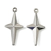 304 Stainless Steel Pendants. Star Charm STAS-A190-04P-1