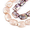 Natural Baroque Pearl Keshi Pearl Beads Strands PEAR-S020-D07-02-3