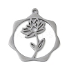 Non-Tarnish 304 Stainless Steel Pendants STAS-P338-01H-P-1
