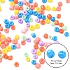 3500Pcs 7 Colors 12/0 Baking Paint Glass Round Seed Beads SEED-YW0001-26-5