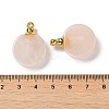 Natural Rose Quartz Perfume Bottle Pendants G-Z039-02G-02-3