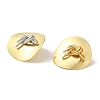 Rack Plating Brass Micro Pave Clear Cubic Zirconia Stud Earrings EJEW-B062-01GP-02B-1