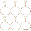 6Pcs Brass Box Chains Slider Bracelet Making with Clear Cubic Zirconia Tiny Charms BJEW-BBC0001-04-1