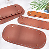 Oval PU Leather Knitting Crochet Bags Nail Bottom Shaper Pad DIY-PH0008-30-5