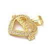 Mother's Day Brass Micro Pave Clear Cubic Zirconia Pendants FIND-Z041-20G-2