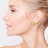 6 Pair 6 Style Watermelon & Cherry & Banana & Tree Enamel Stud Earrings Set EJEW-AN0001-34-6