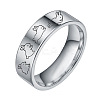 Rabbit Pattern 201 Stainless Steel Finger Rings for Couple FS-WG795E8-06-1