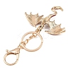 Dragon Alloy Rhinestone Pendant Keychains LS-KEYC-G065-01A-2