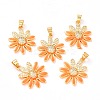 Real 18K Gold Plated Brass Micro Pave Cubic Zirconia Pendants ZIRC-L100-087G-08-1