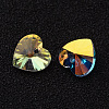 Heart Faceted K9 Glass Charms EGLA-O006-01D-1
