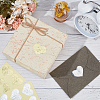 20 Sheets 2 Colors Heart & Rectangle Paper Self-Adhesive Embossed Stickers DIY-CP0010-59-4
