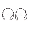 2Pcs 2 Colors Adjustable Waxed Polyester Cord Bracelet Making AJEW-JB01312-1
