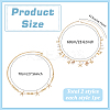 2Pcs 2 Styles Natural Mixed Shell & Alloy Starfish Tassel Chain Belts AJEW-PH0006-73-2