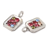Brass Micro Pave Cubic Zirconia Pendants KK-I703-07P-3